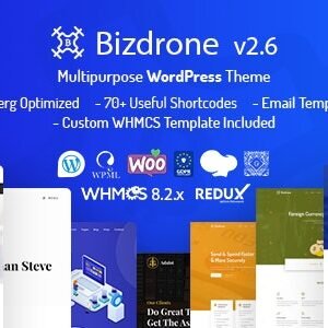 Bizdrone | ICO Crypto Landing & Cryptocurrency WordPress Themeâ€‹ with whmcs Template 2.7