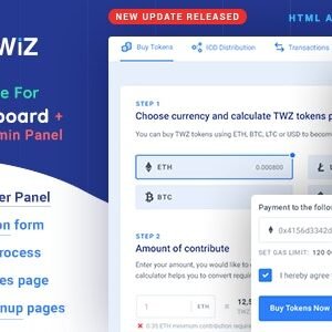 TokenWiz - ICO User Dashboard & ICO Admin Template