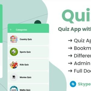 Quizzer - Quiz app with admob ads and Admin App