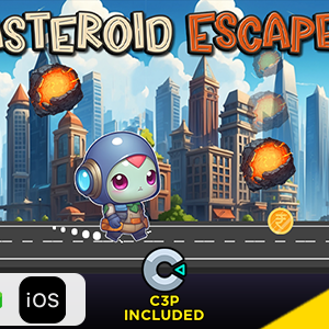 Asteroid Escape HTML5 Construct 3 Game