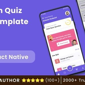 Modern Quiz Solo App + Multiplayer quiz app + 1vs1 quiz App Template | React Native | QuizX