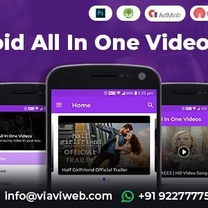 Android All In One Videos App (DailyMotion,Vimeo,Youtube,Server Videos, Admob with GDPR)