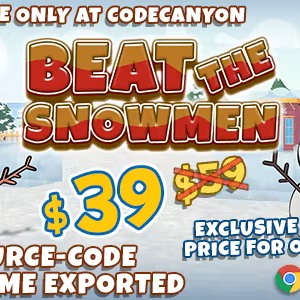 Beat the Snowmen 3D HTML5 Game - With Construct 3 File
