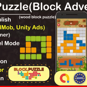 Block Puzzle, Wood Block Adventure Puzzle (Complete unity game +AdMob)