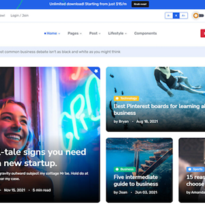 Blogzine – Blog and Magazine Bootstrap 5 Theme