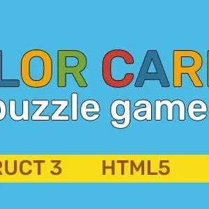 Color Cards puzzle. Construct 3. Html5  Mobile (AdMob)