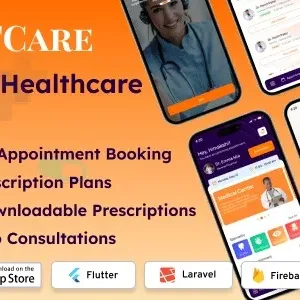 DTCare - Patient Appointment Booking Flutter ( Android - iOS )Full Application | Laravel Admin panel