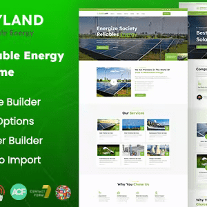Energyland - Solar & Renewable Energy WordPress Theme