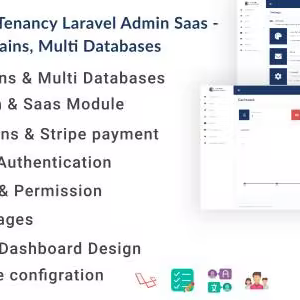 Full Tenancy - Domains, Database, Users, Role, Permissions  Settings 2.0.5
