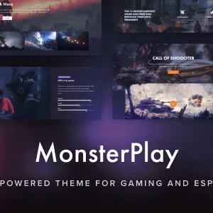 MonsterPlay - OverPowered Theme for Gaming and eSports