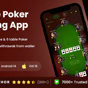 2 App Template | Online Poker Gaming App Template | Multiplayer Card Gaming App | PokerKing