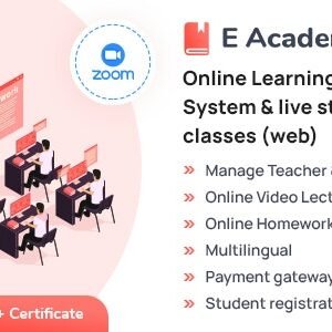 E- Academy - Online Learning Management System  live streaming classes (web)