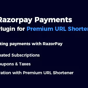 Razorpay Payment  Subscription Plugin for Premium URL Shortener