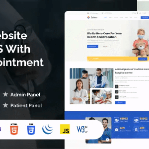 Zaitors - Appointment System, Video/Audio Calling, E-prescription. Hospital CMS Laravel. 2.6