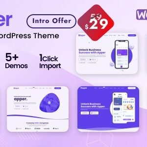 Apper - App Landing Page Multi-concept WordPress Theme 2.0.14