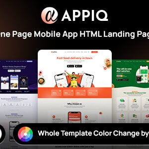 APPIQ - ONE PAGE App Landing Page Responsive HTML Template