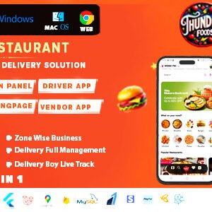 ThunderFood - Multi Restaurant Food Ordering & Delivery Solution (User, Driver, Admin, POS) 1.2.1