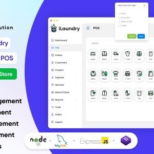 iLaundry : Dry Cleaning  Laundry Service Booking with POS | Single  Multi Branch Complete Solution
