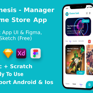 Game Store App ANDROID + IOS + FIGMA + XD + Sketch | UI Kit | Ionic | Genesis