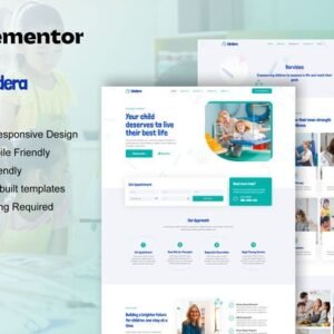 Kindera - Child Therapist  Psychologist Service Elementor Template Kit