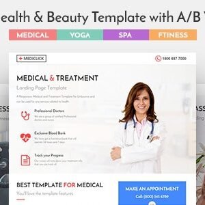 Medical, Spa, Yoga  Fitness Landing Page Template