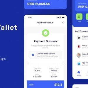 Moni - Digital Wallet Flutter App Ui Template(Figma Included)