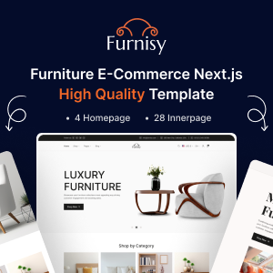 Furnisy - Furniture eCommerce React NextJS Tailwind Template