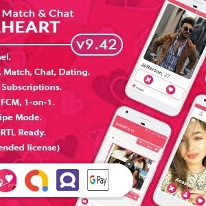 Nearheart - Android Native Dating Tinder Clone App with Admin panel