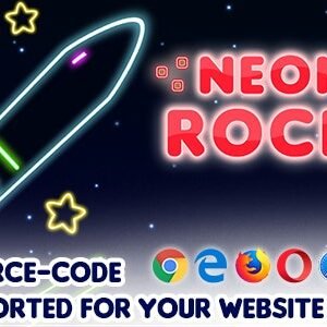 Neon Rocket - HTML5 Construct 3 Game with Source-code