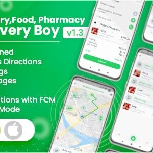 Delivery Boy for Groceries, Foods, Pharmacies, Stores Flutter App 2.0