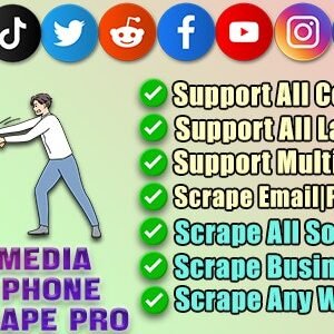 Social Media Emails|Phones|Any Bulk Scrape & Extractor Pro 4.0.1