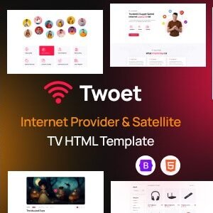 Twoet - Internet Provider  Satellite TV HTML Template